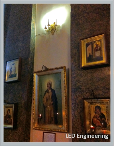 Внутреннее освещение Казанского кафедрального собора