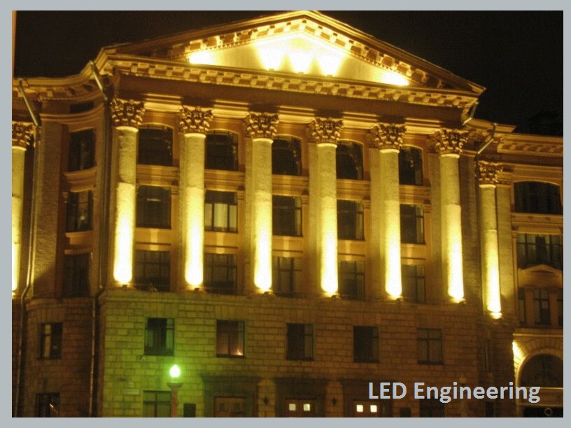 подсветка фасада основного корпуса ОАО «Головной институт «ВНИПИЭТ»