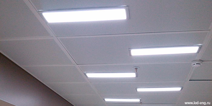 Встраиваемые светодиодные светильники «LED Engineering» в БЦ Pulkovo Star