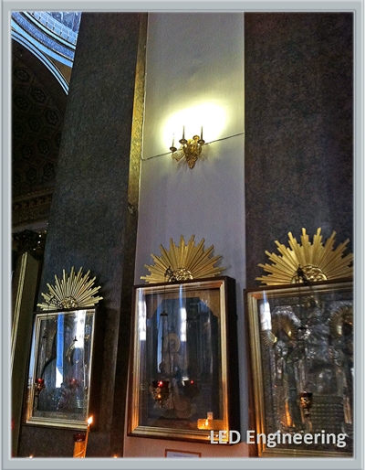Внутреннее освещение Казанского кафедрального собора